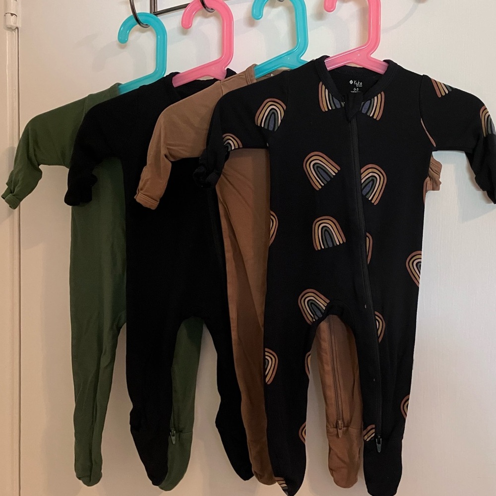 Kyte footed pajamas bundle, size 0-3